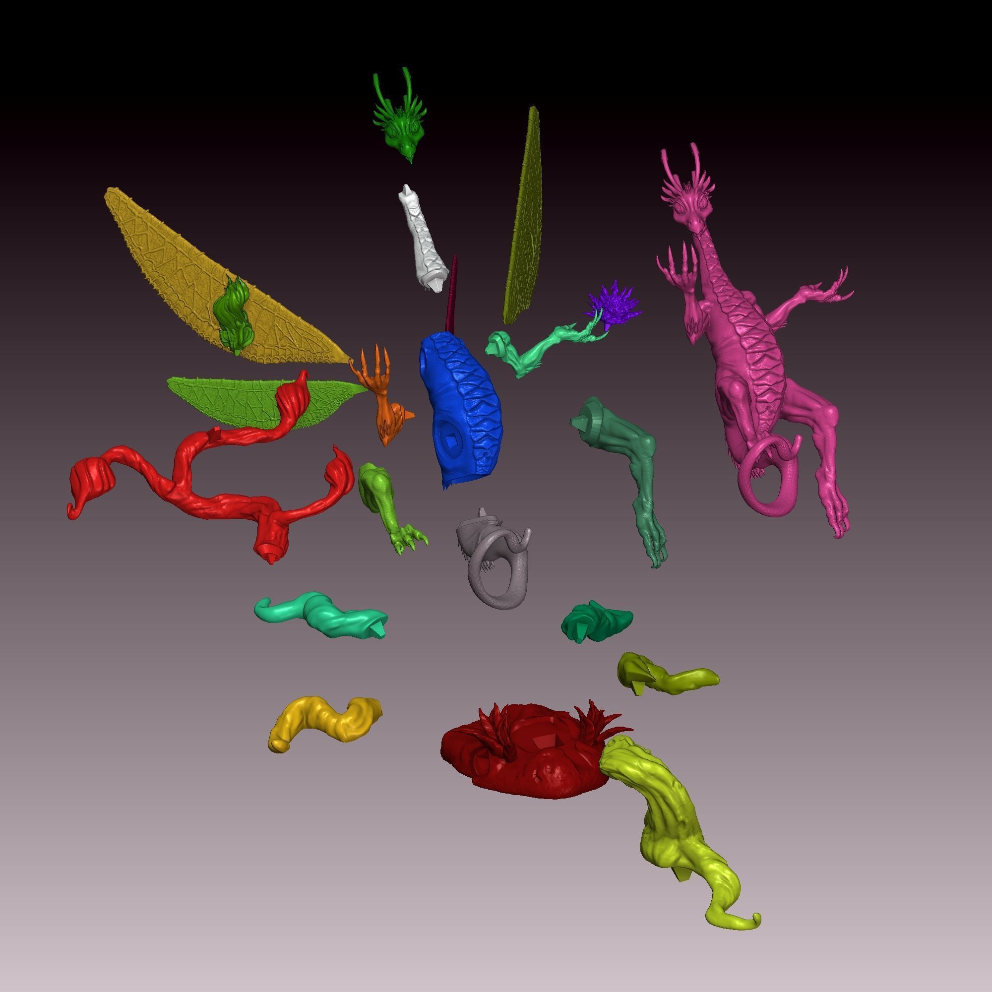 Faerie Dragon on the Magic Tree Heroes 3  3D print model_4
