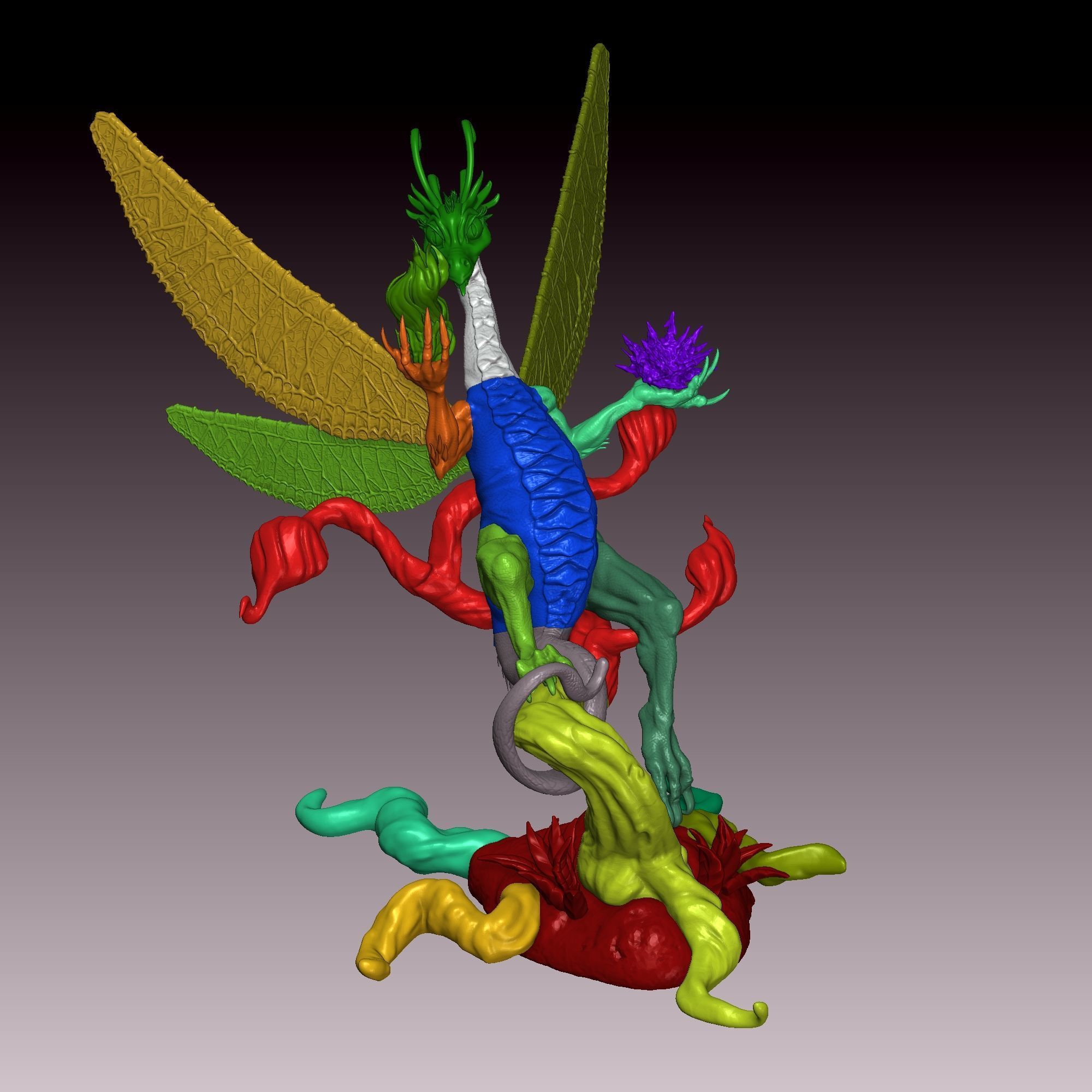 Faerie Dragon on the Magic Tree Heroes 3  3D print model_6