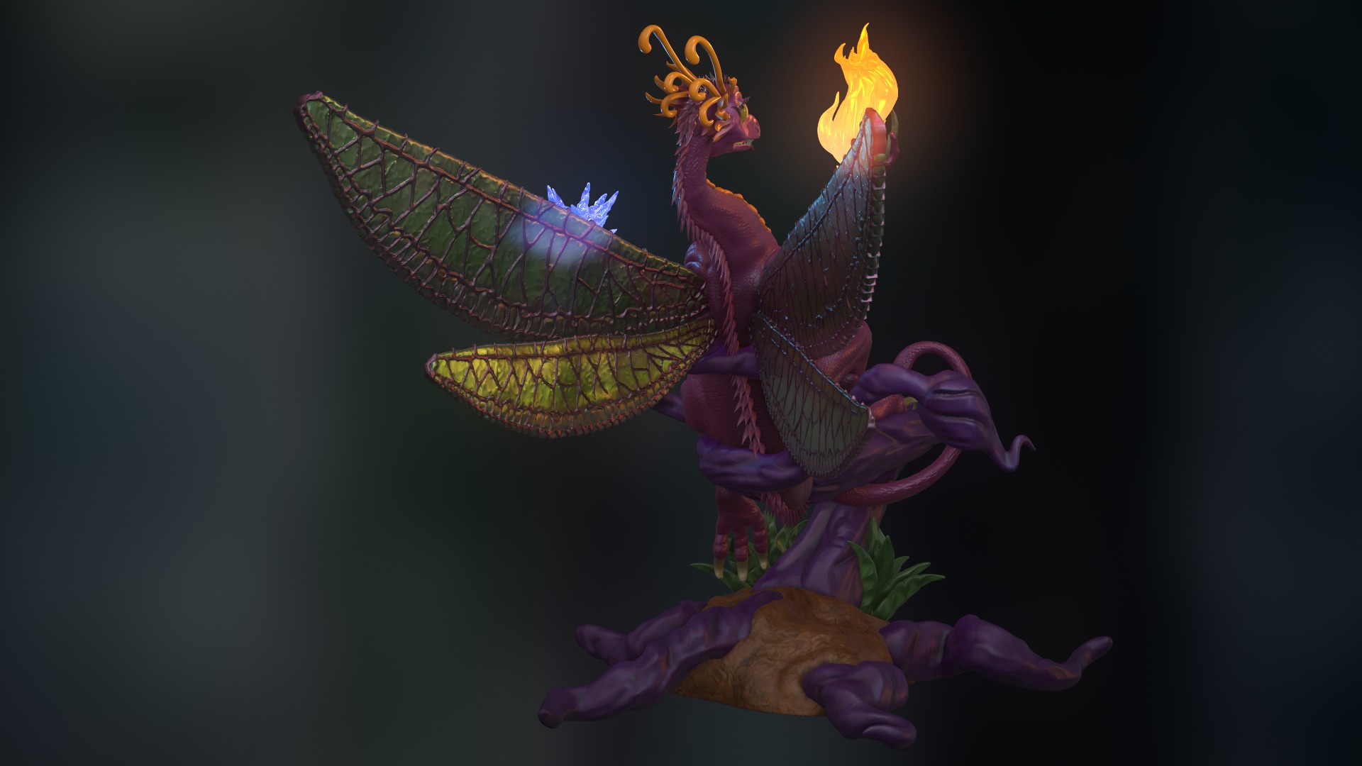Faerie Dragon on the Magic Tree Heroes 3  3D print model_2