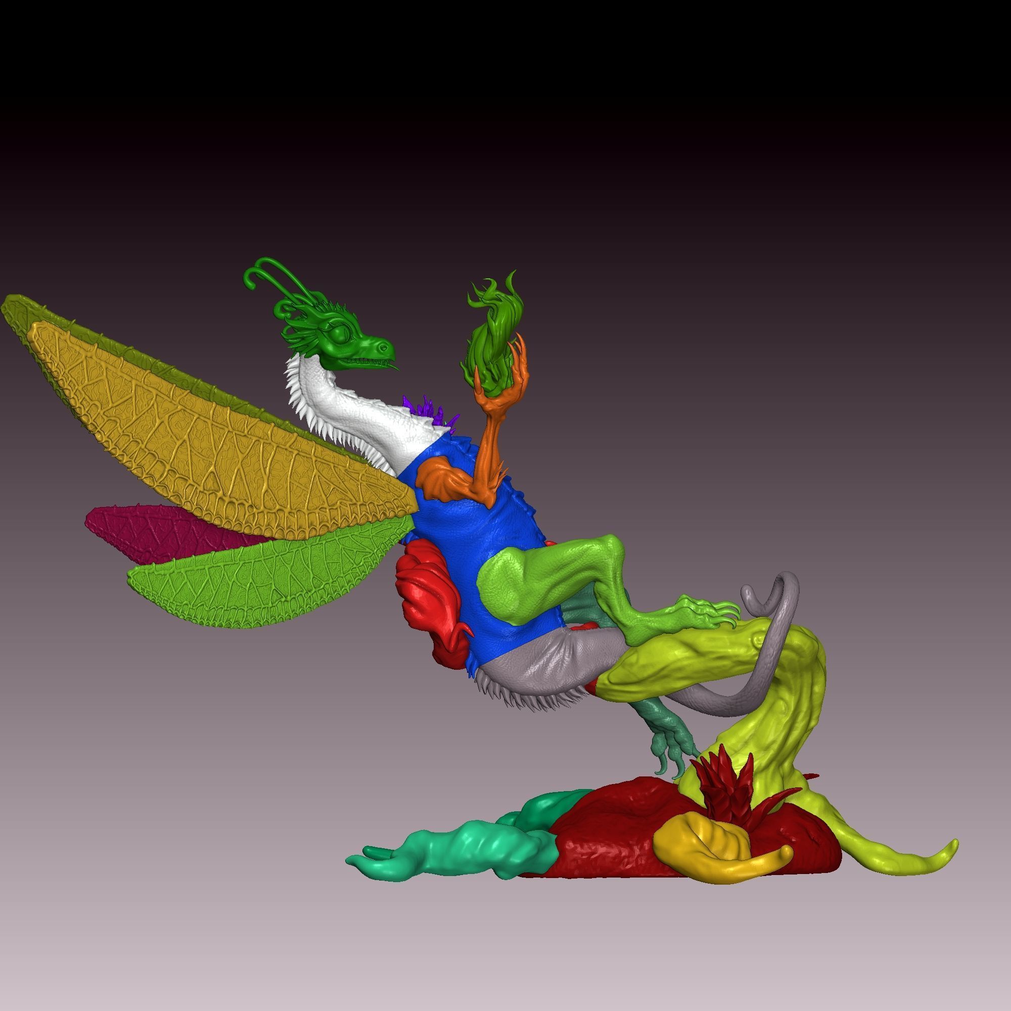 Faerie Dragon on the Magic Tree Heroes 3  3D print model_7