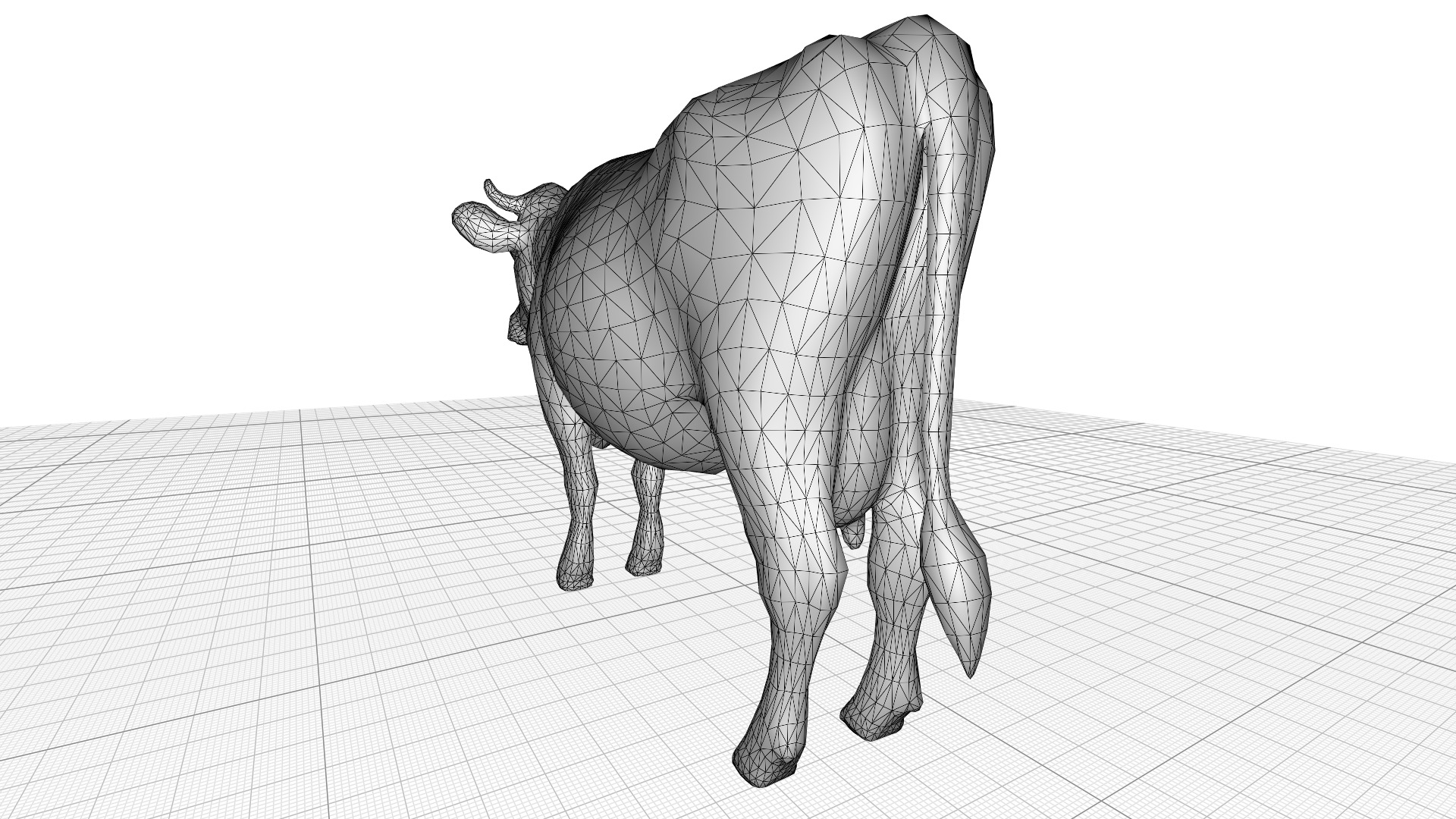 Cow Lowpoly Realistic Low-poly 3D model_13