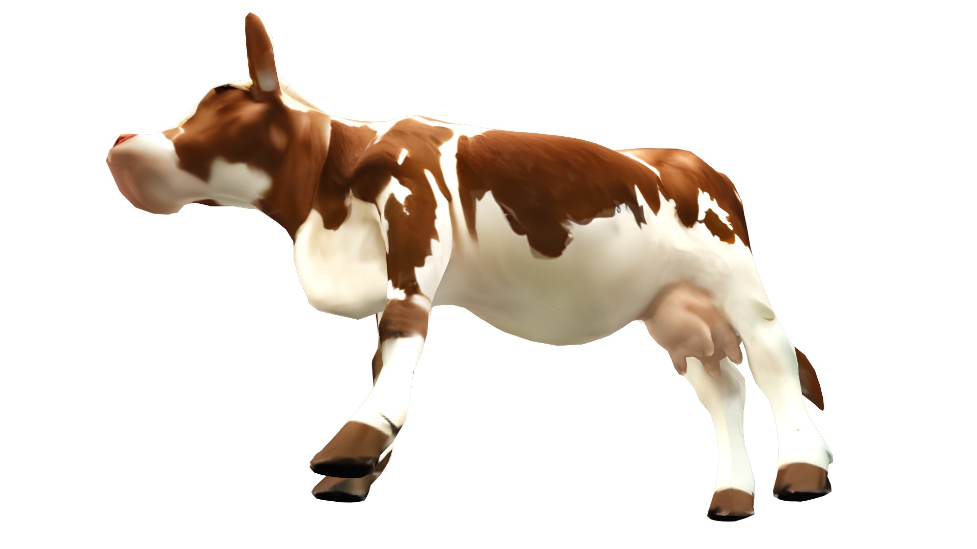 Cow Lowpoly Realistic Low-poly 3D model_7