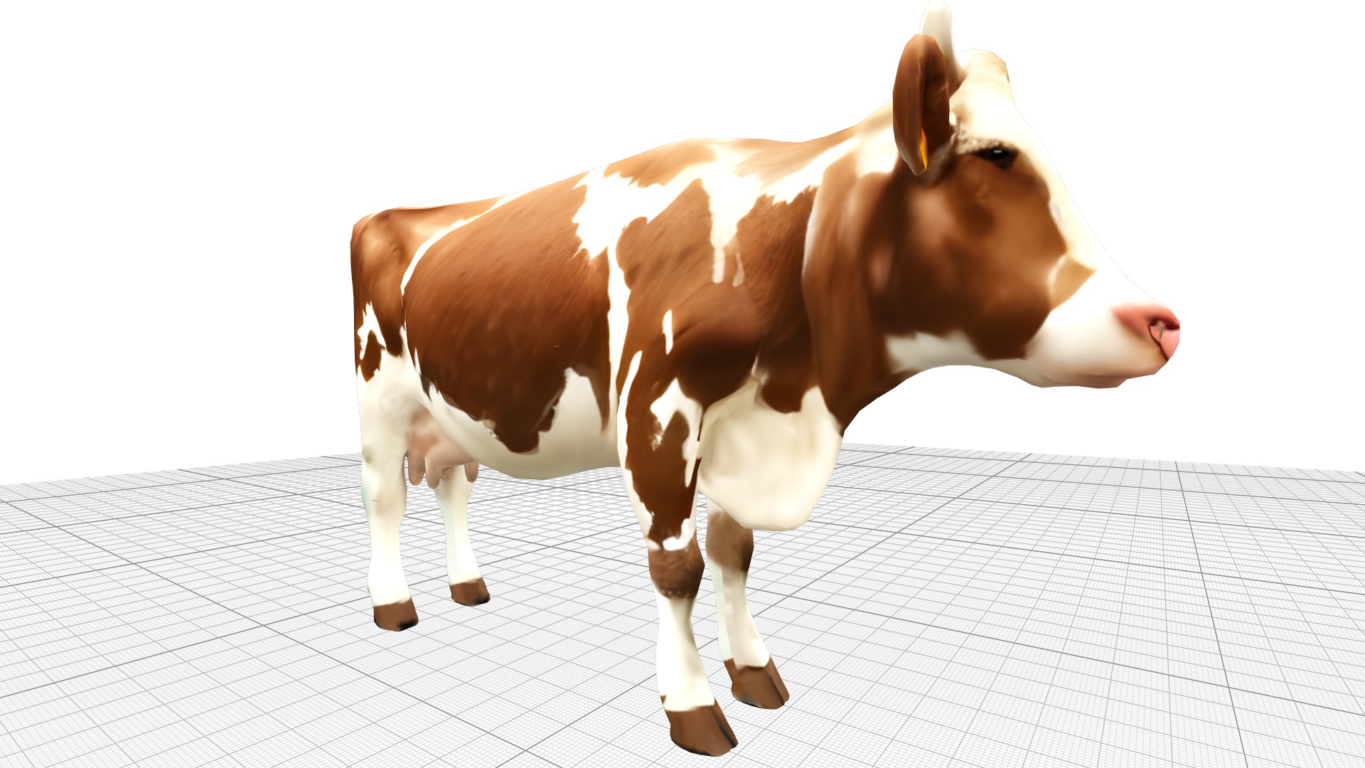 Cow Lowpoly Realistic Low-poly 3D model_2