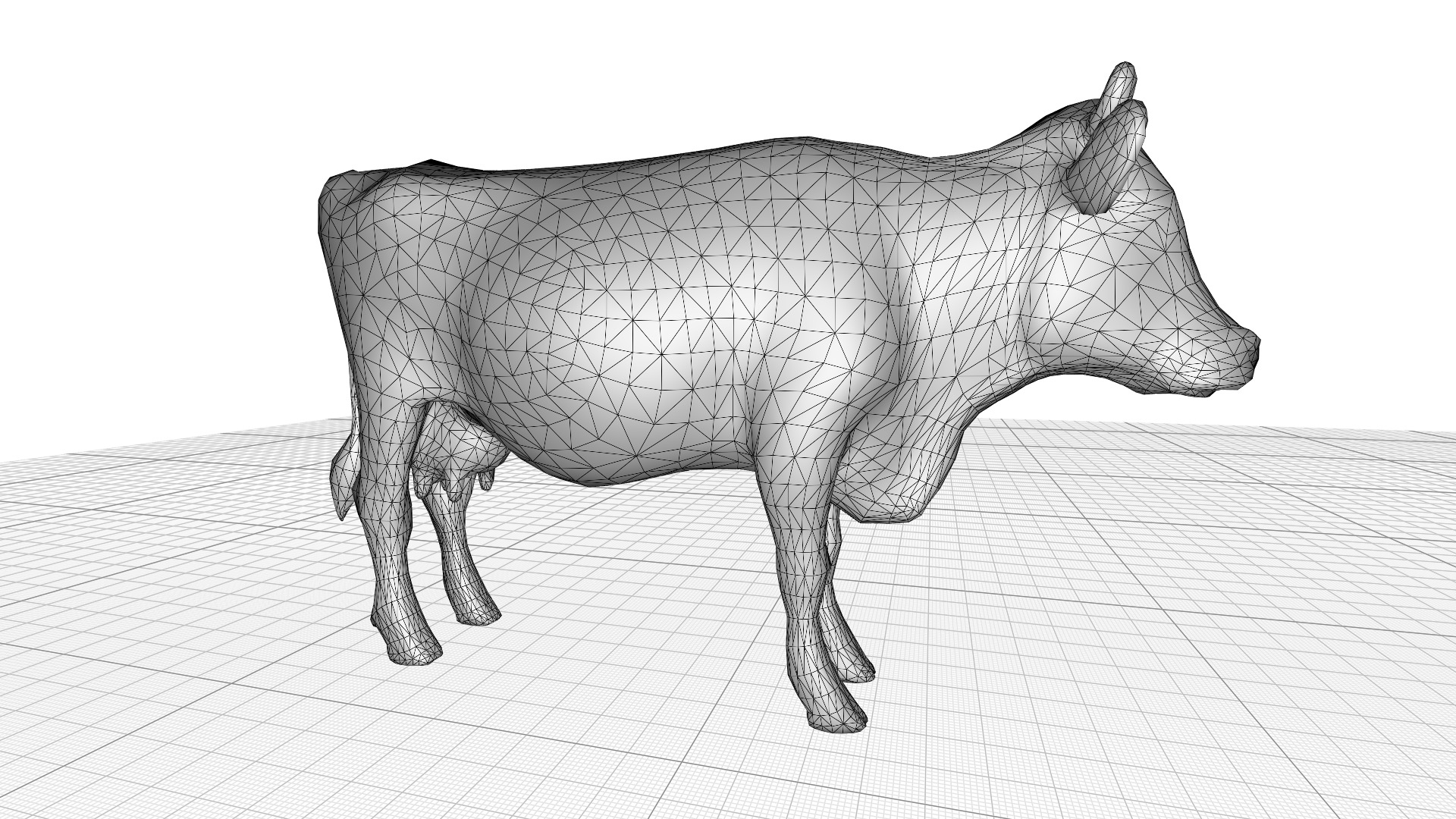 Cow Lowpoly Realistic Low-poly 3D model_10