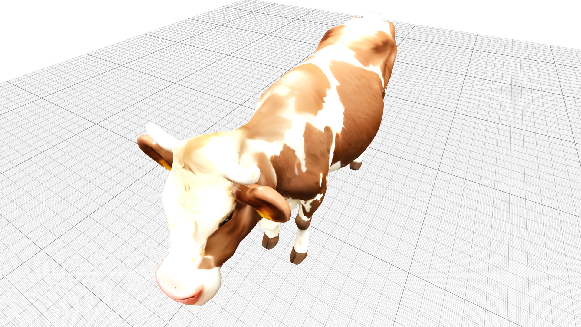 Cow Lowpoly Realistic Low-poly 3D model_9