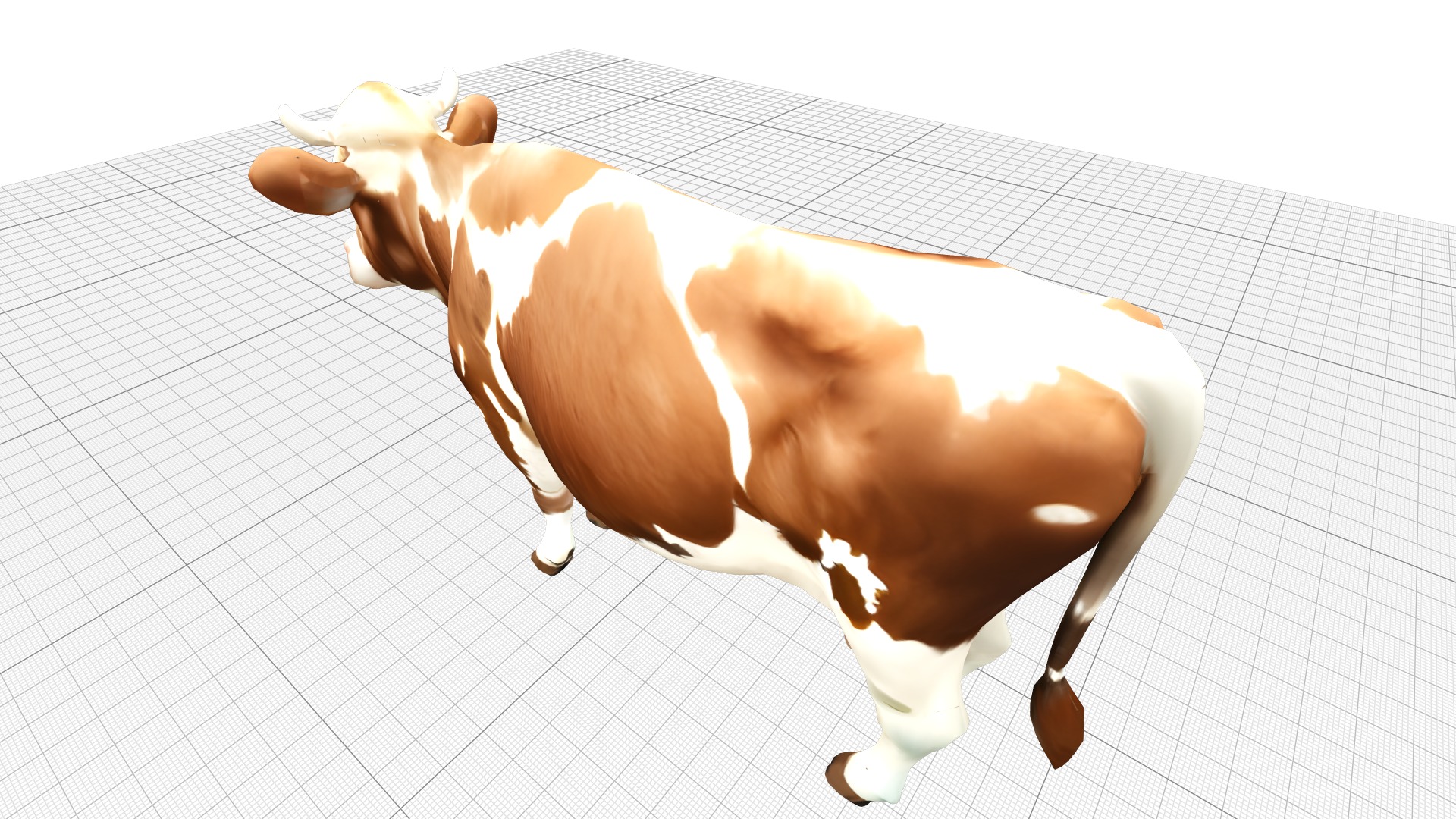 Cow Lowpoly Realistic Low-poly 3D model_4
