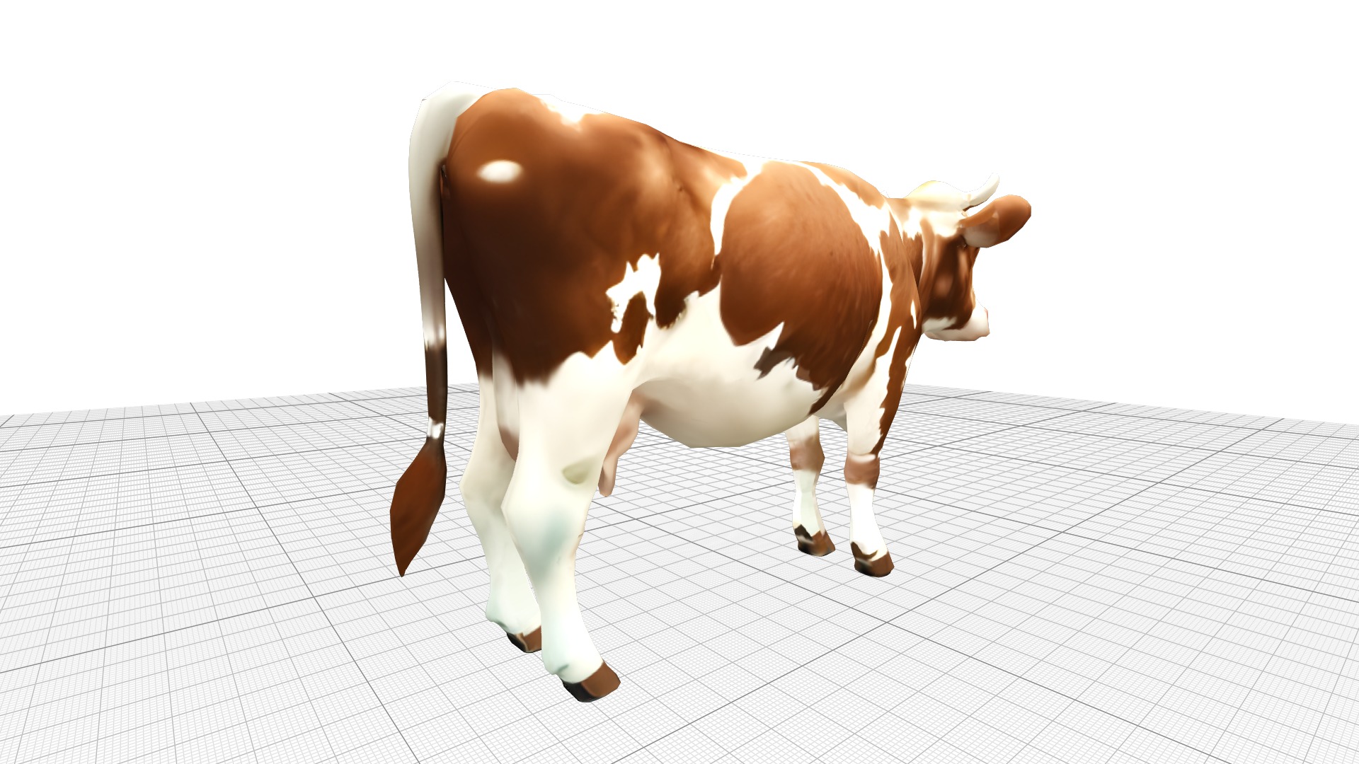 Cow Lowpoly Realistic Low-poly 3D model_3