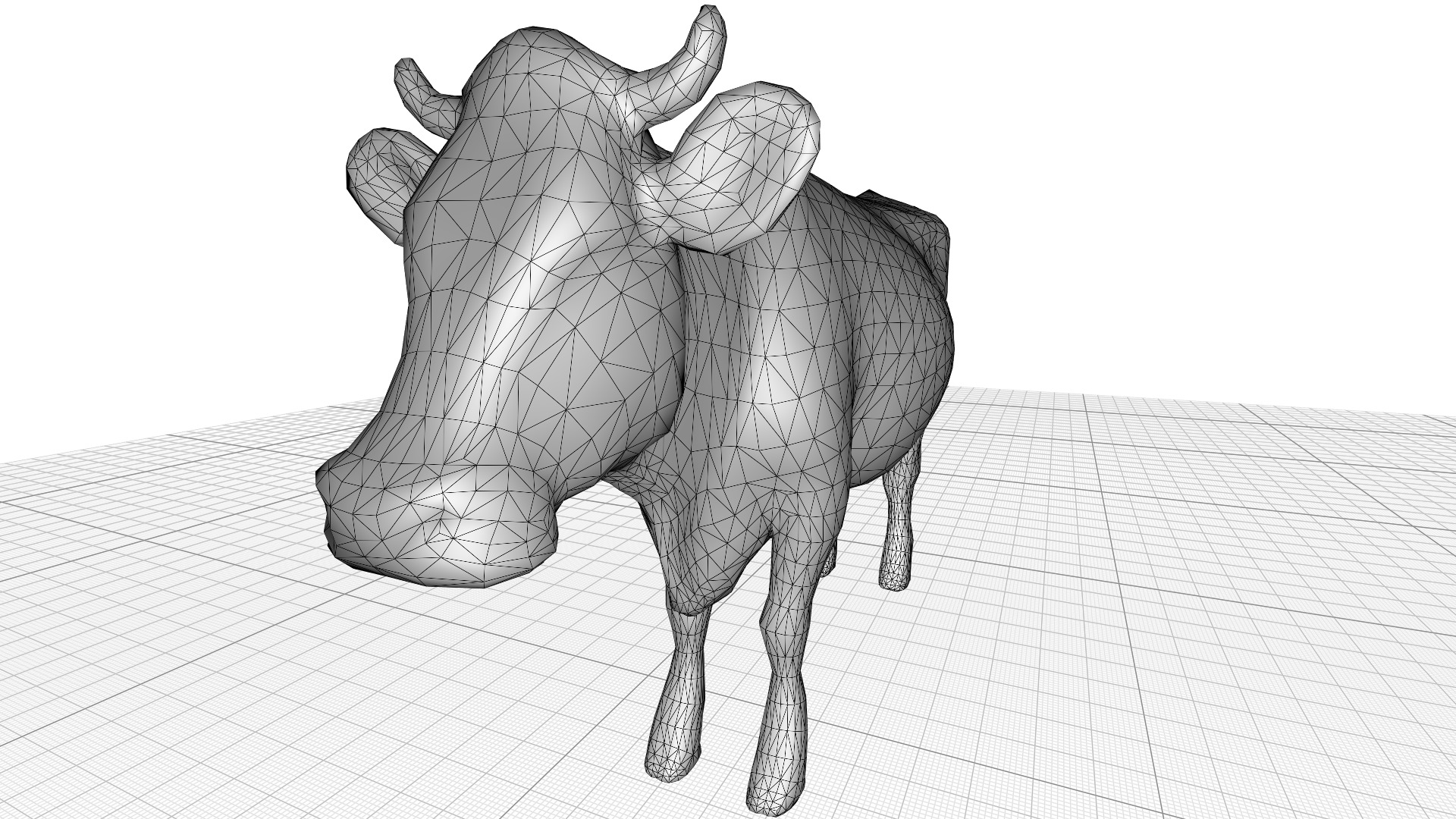 Cow Lowpoly Realistic Low-poly 3D model_11
