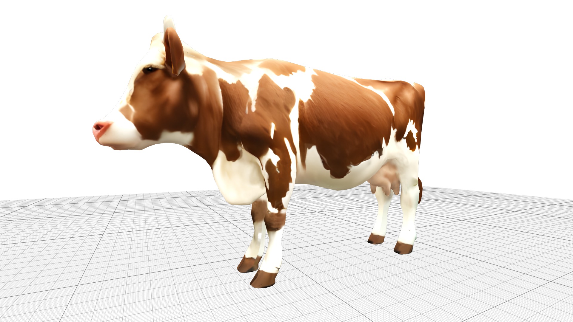 Cow Lowpoly Realistic Low-poly 3D model_1