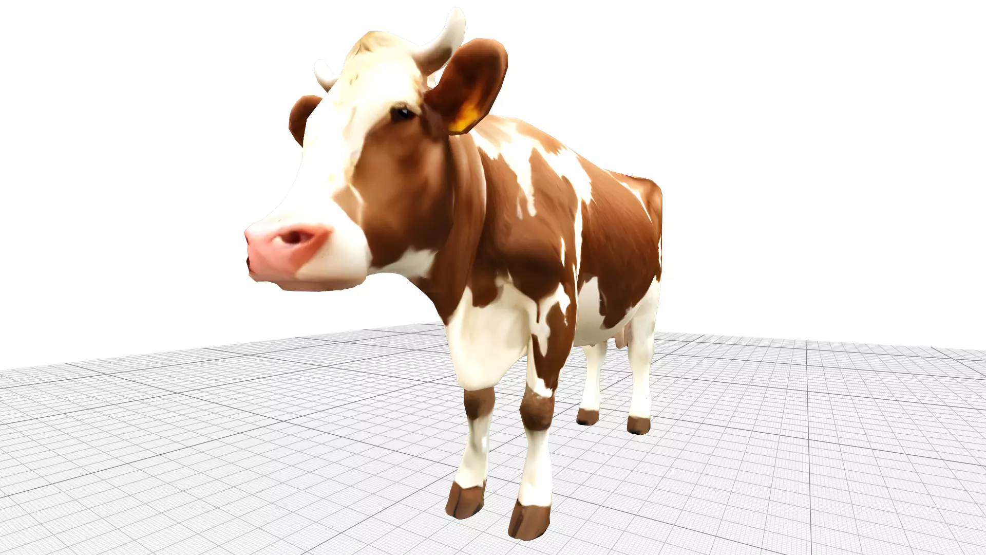 Cow Lowpoly Realistic Low-poly 3D model_0