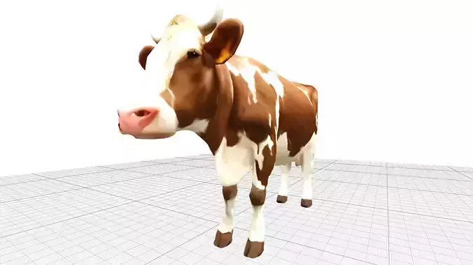 Cow Lowpoly Realistic Low-poly 3D model