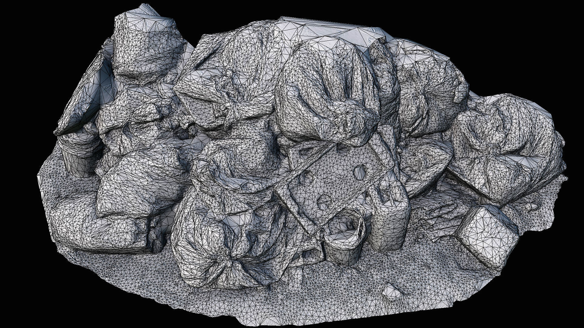 trash pile plastic bags city dump photogrammetry Low-poly 3D model_8