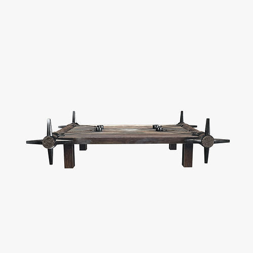 Medieval Stretching Torture Bed Low-poly 3D model