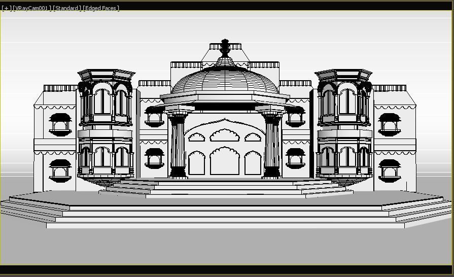 Indian Couple Stage 3D model_8