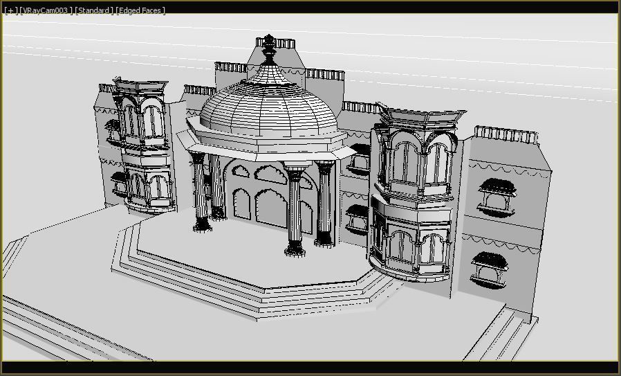 Indian Couple Stage 3D model_10