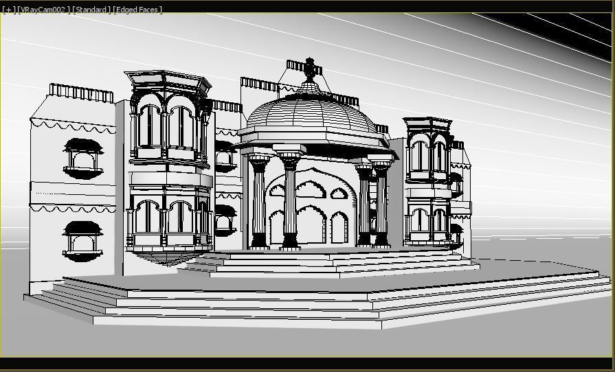 Indian Couple Stage 3D model_9