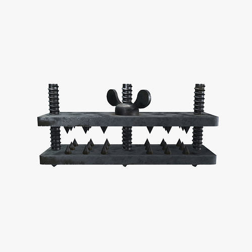 Medieval Thumb Screw Crusher Low-poly 3D model