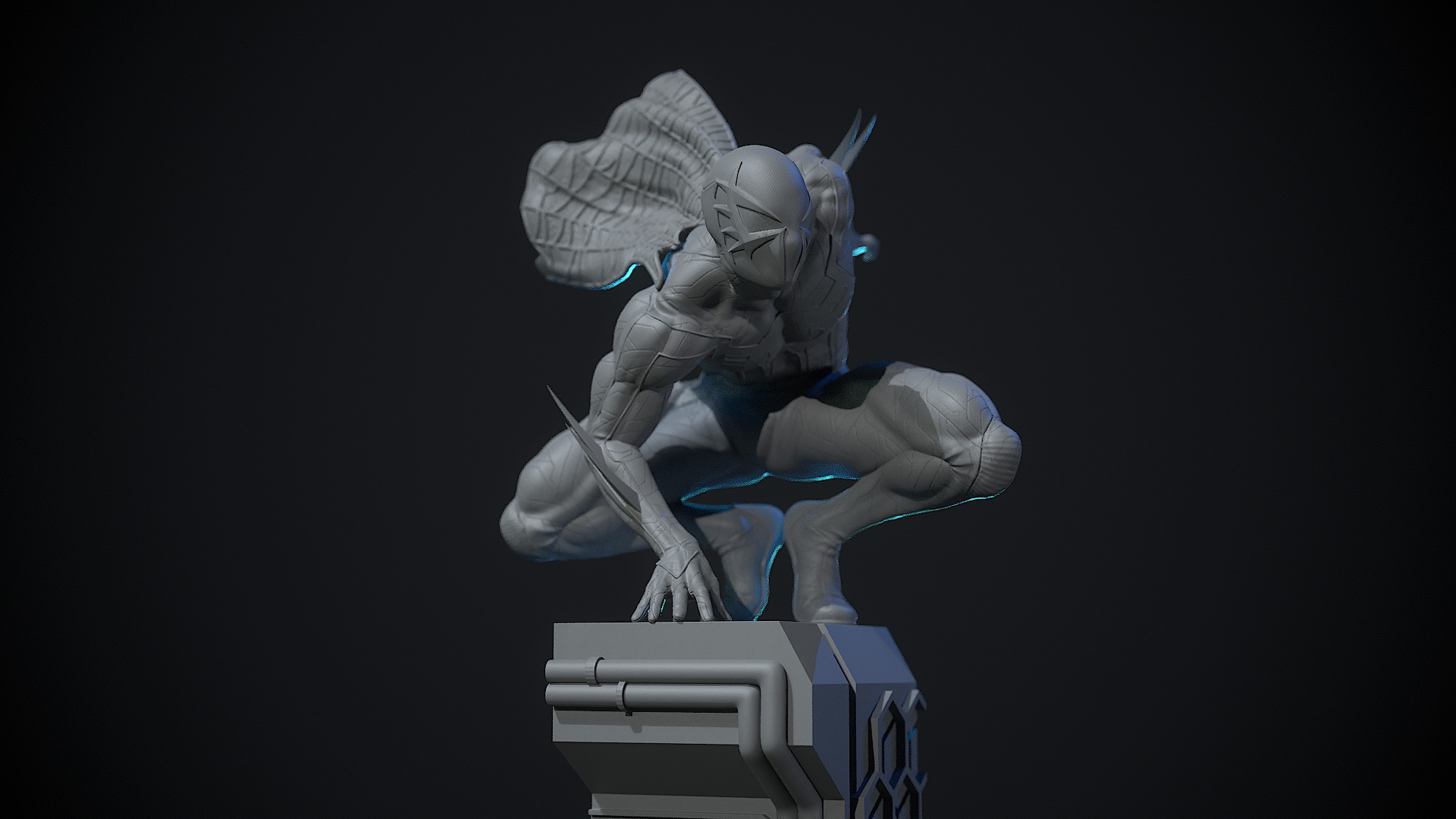 Spider-Man 2099 Statue for 3D Printing 3D print model_1