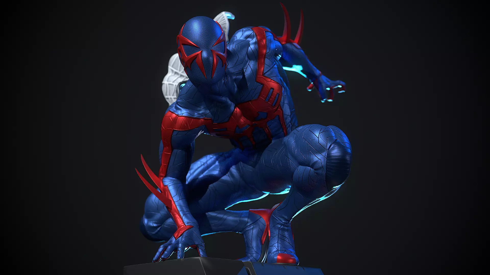 Spider-Man 2099 Statue for 3D Printing 3D print model_0