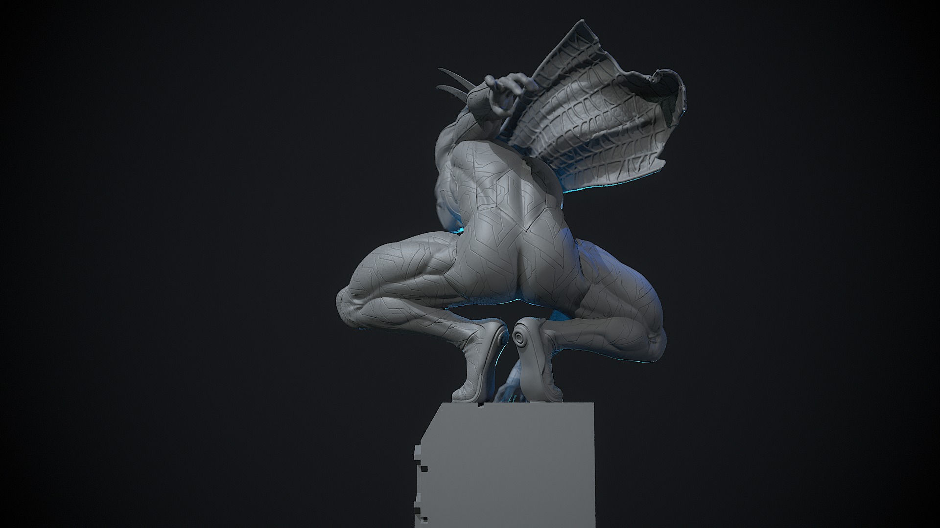 Spider-Man 2099 Statue for 3D Printing 3D print model_4