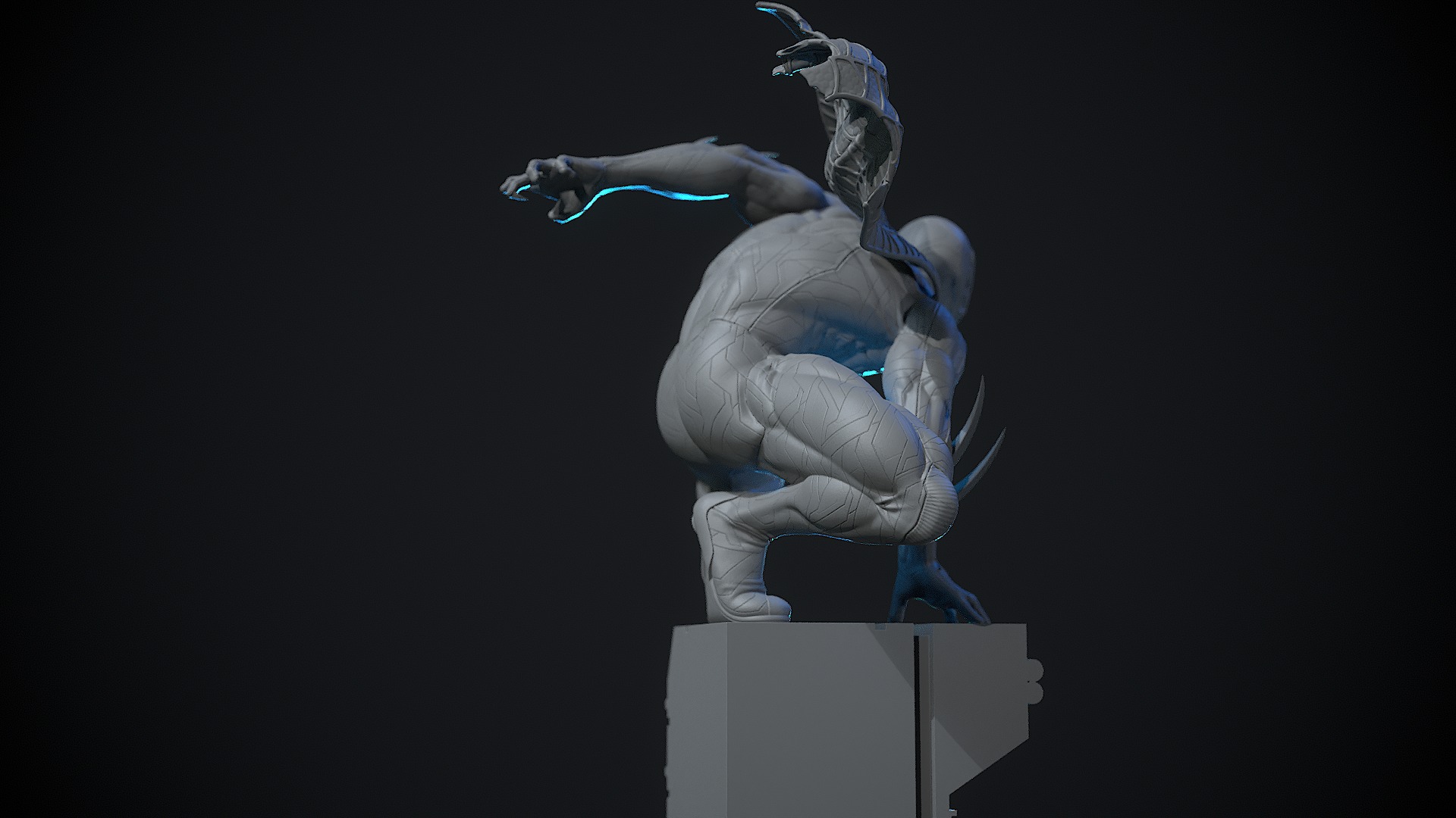 Spider-Man 2099 Statue for 3D Printing 3D print model_3