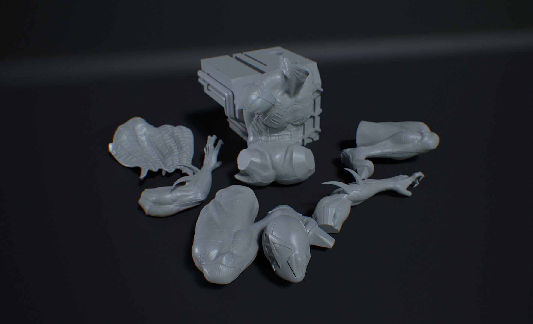 Spider-Man 2099 Statue for 3D Printing 3D print model_7