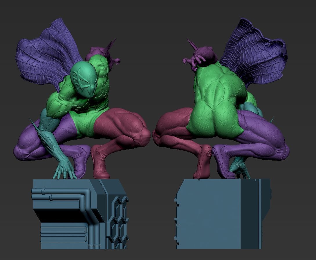 Spider-Man 2099 Statue for 3D Printing 3D print model_8