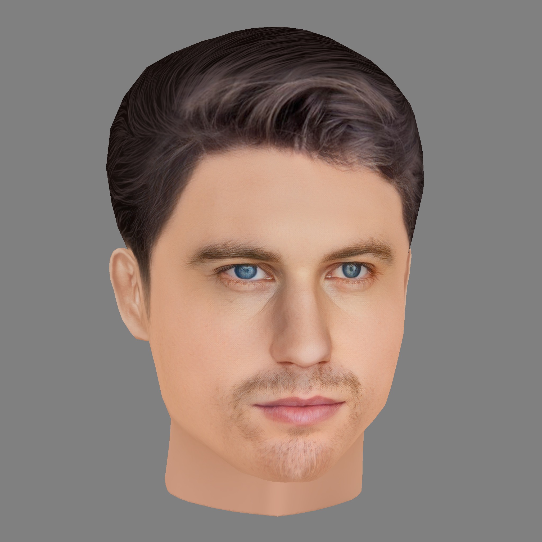 Matthew Luret Head - Low poly head for game Low-poly 3D model_6