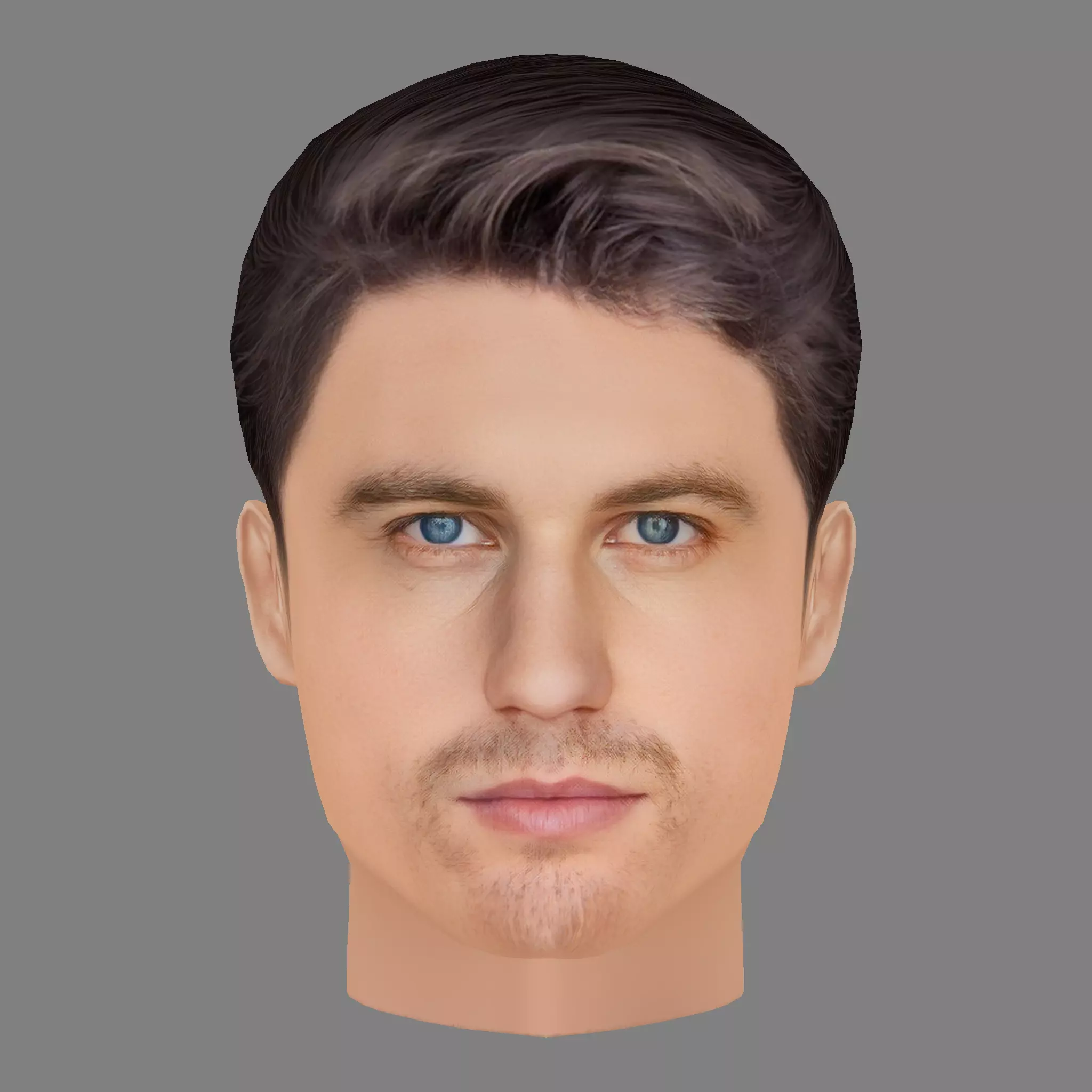 Matthew Luret Head - Low poly head for game Low-poly 3D model_0