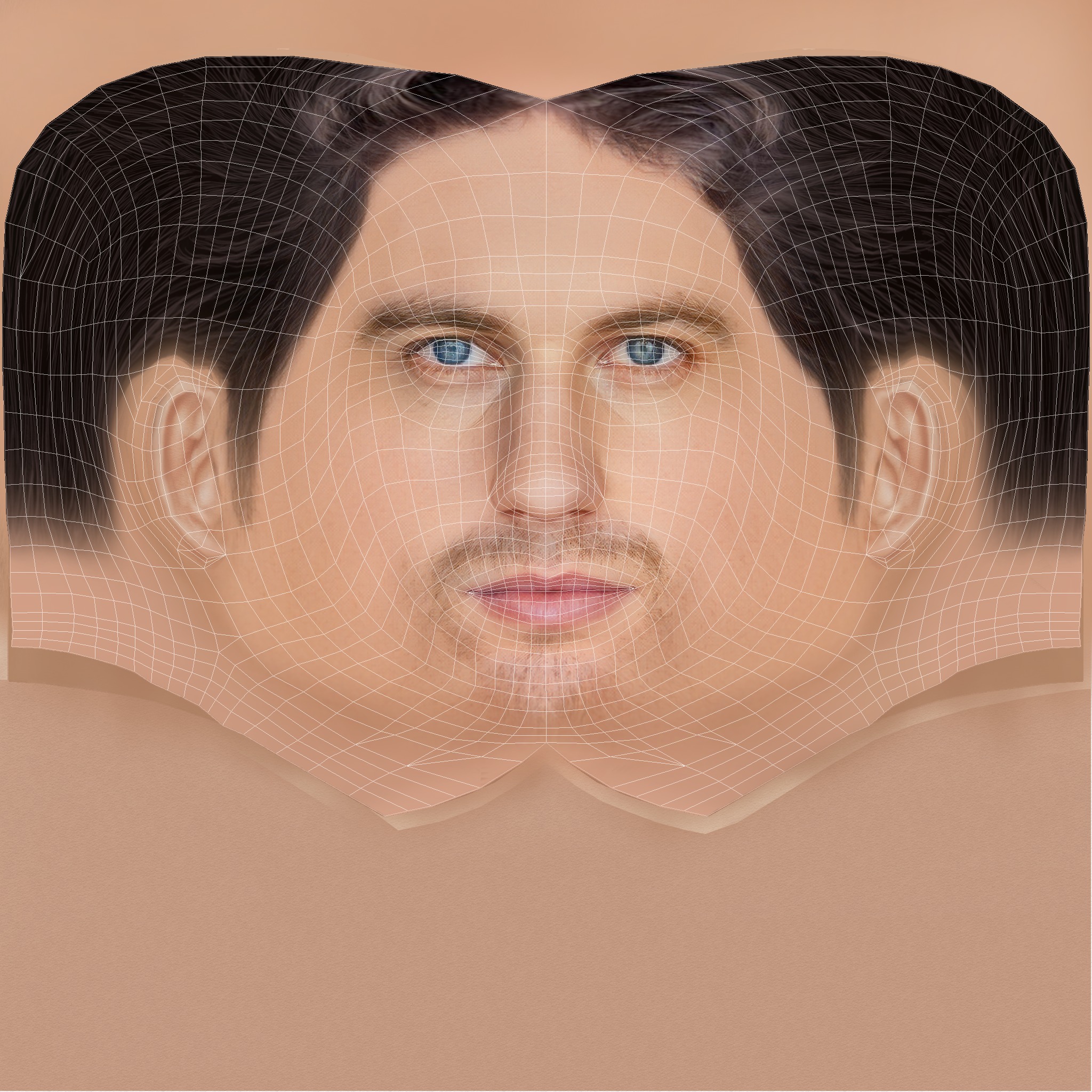 Matthew Luret Head - Low poly head for game Low-poly 3D model_8