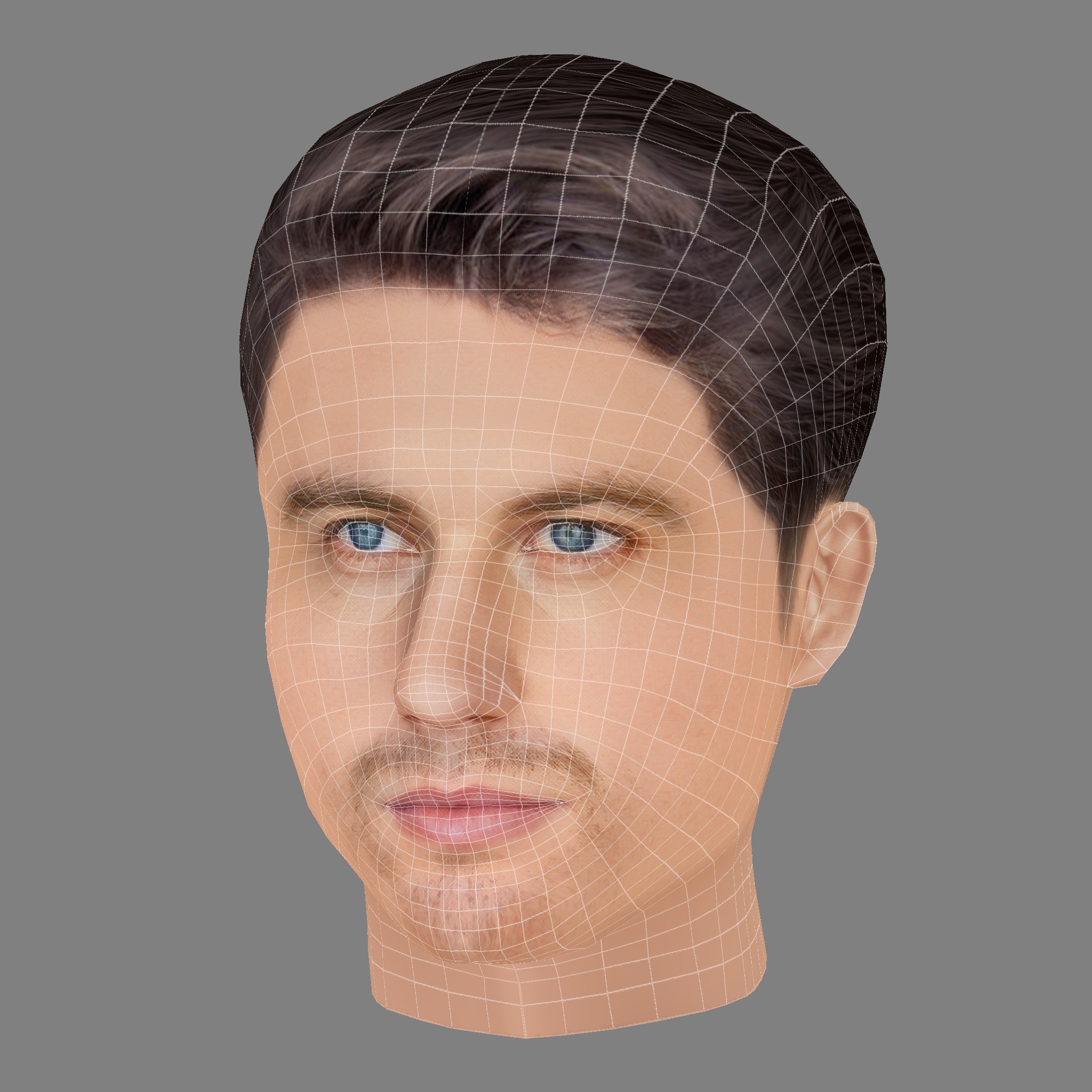 Matthew Luret Head - Low poly head for game Low-poly 3D model_7