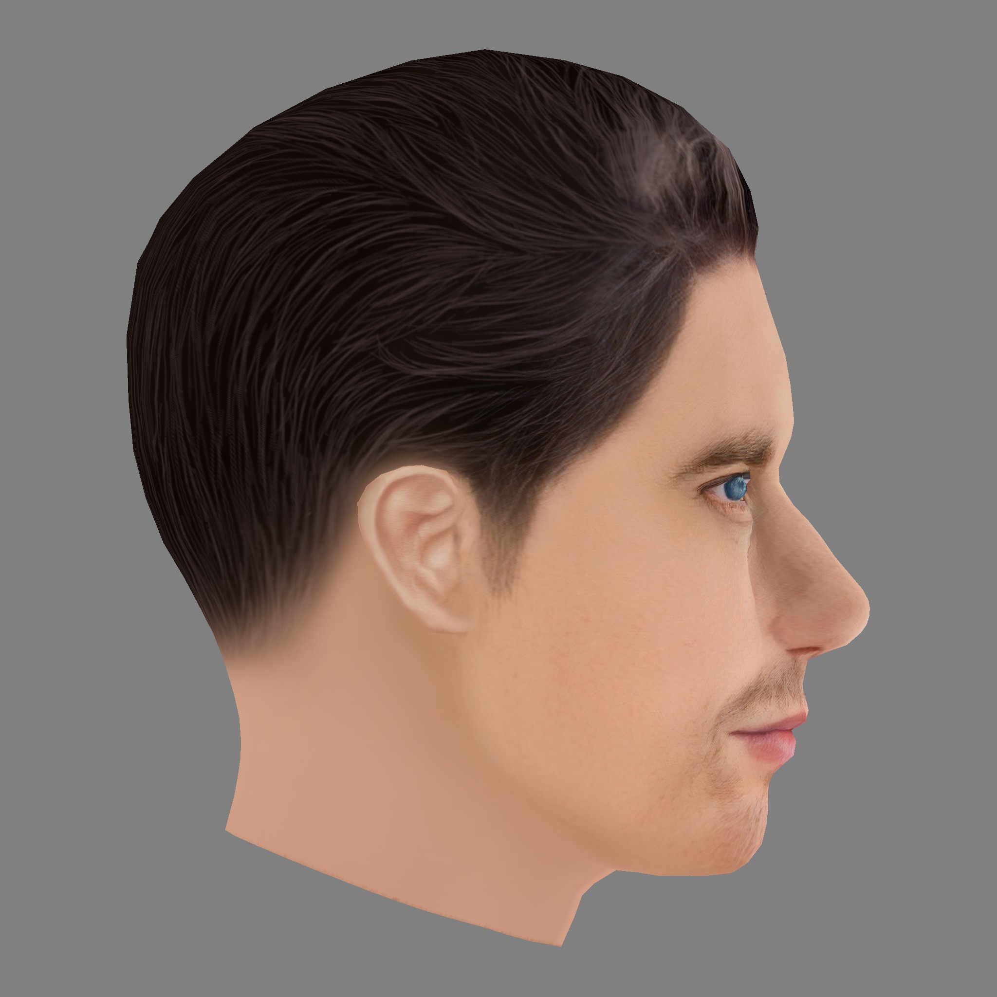 Matthew Luret Head - Low poly head for game Low-poly 3D model_5