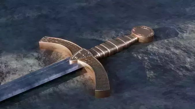 Antique sword engraved