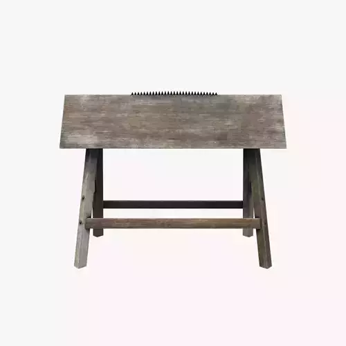Medieval Wooden Horse Torture Device Low-poly 3D model