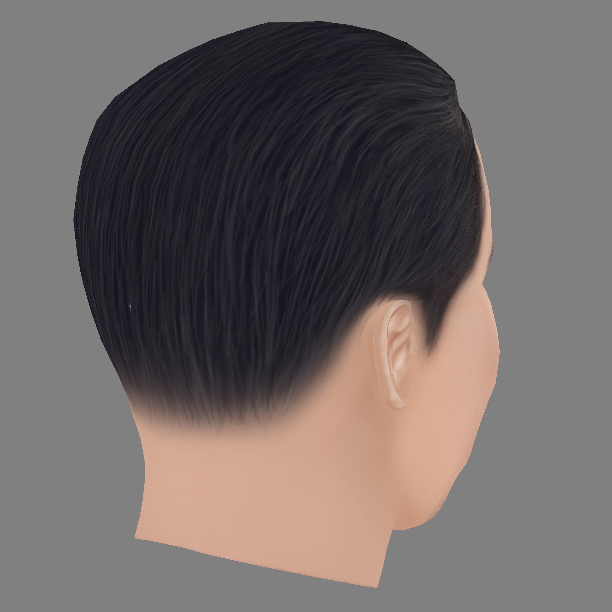 Olivier Raynal Head - Low poly head for game Low-poly 3D model_4