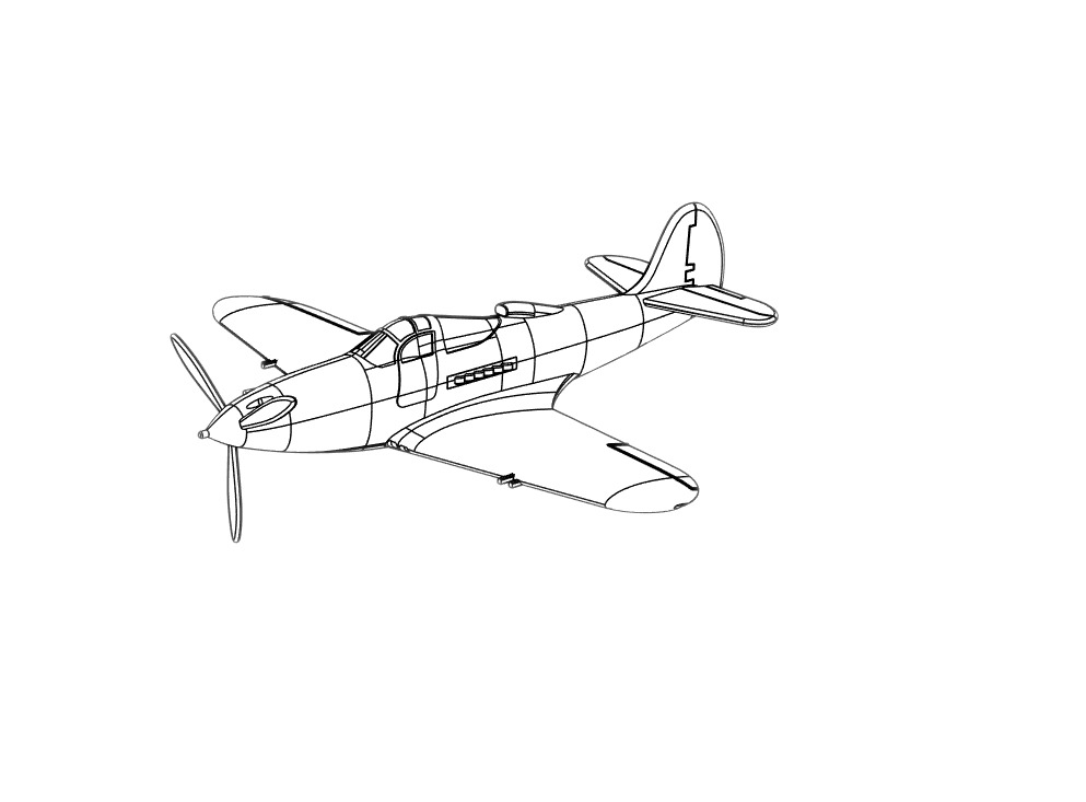 Bell P-39 Airacobra - STL files for 3D printing 3D print model_19