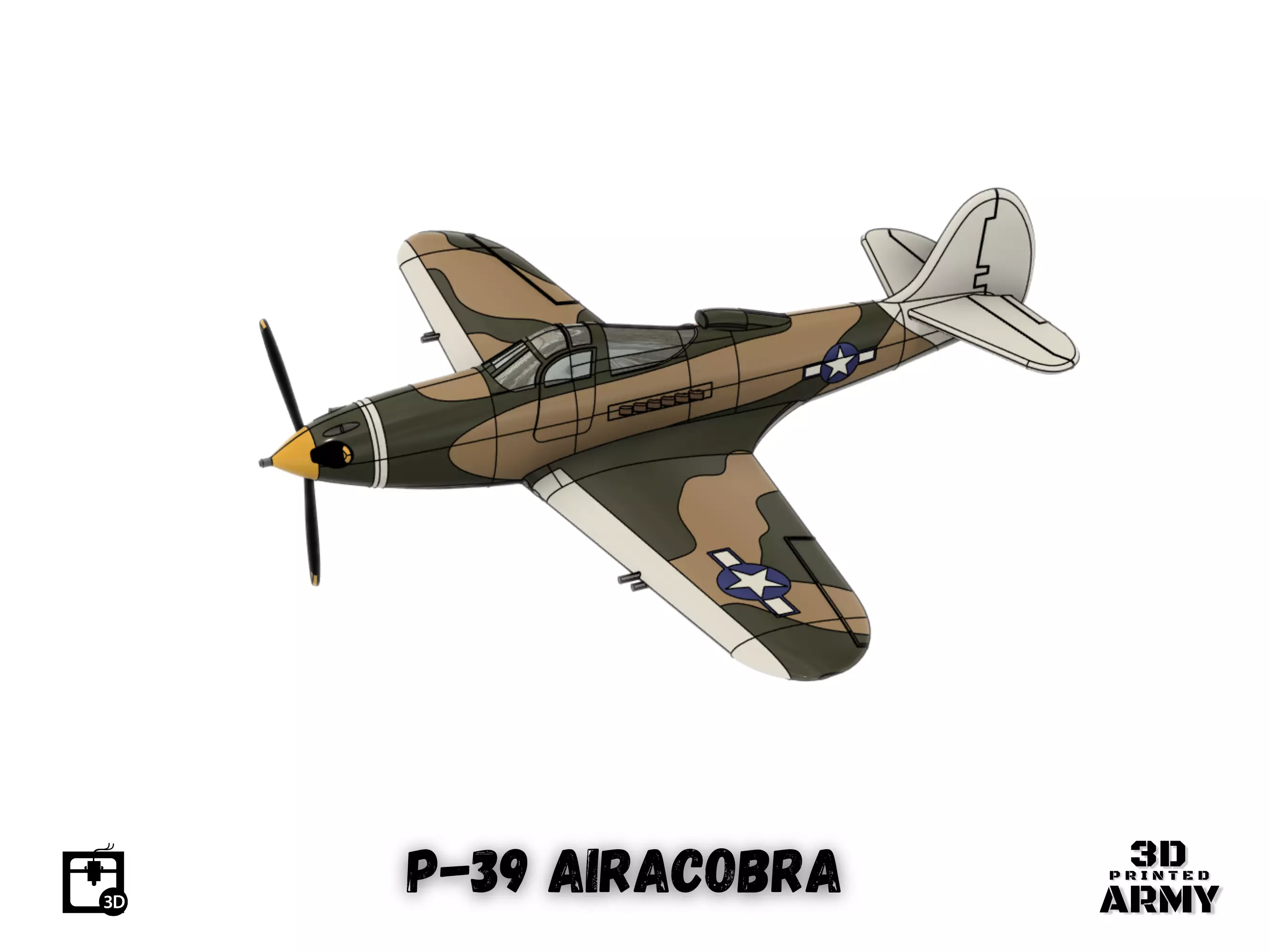Bell P-39 Airacobra - STL files for 3D printing 3D print model_0