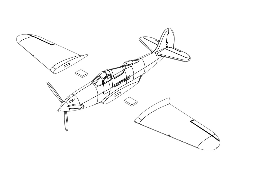 Bell P-39 Airacobra - STL files for 3D printing 3D print model_18