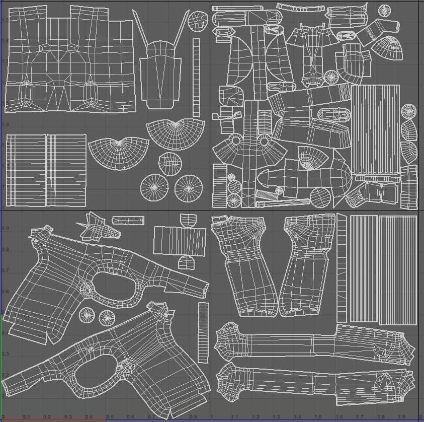 M9 Beretta Low-poly 3D model_3