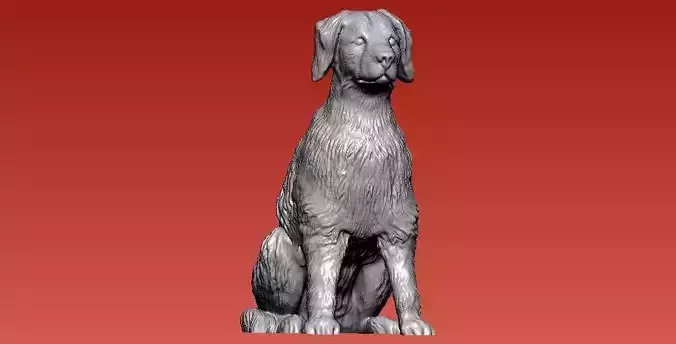American Staffordshire Terrier Dog - statue - 3D print