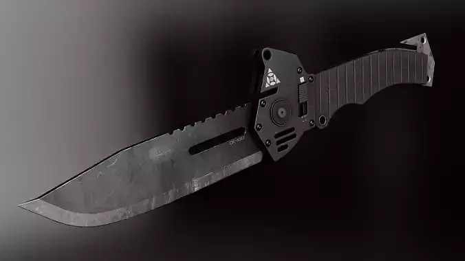 Combat Knife Low-poly 3D model