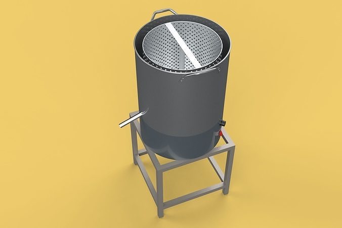 DRAINER SPINNER MACHINE OIL DRAIN FILTER FOOD CENTRIFUGAL DRYER 3D model 7