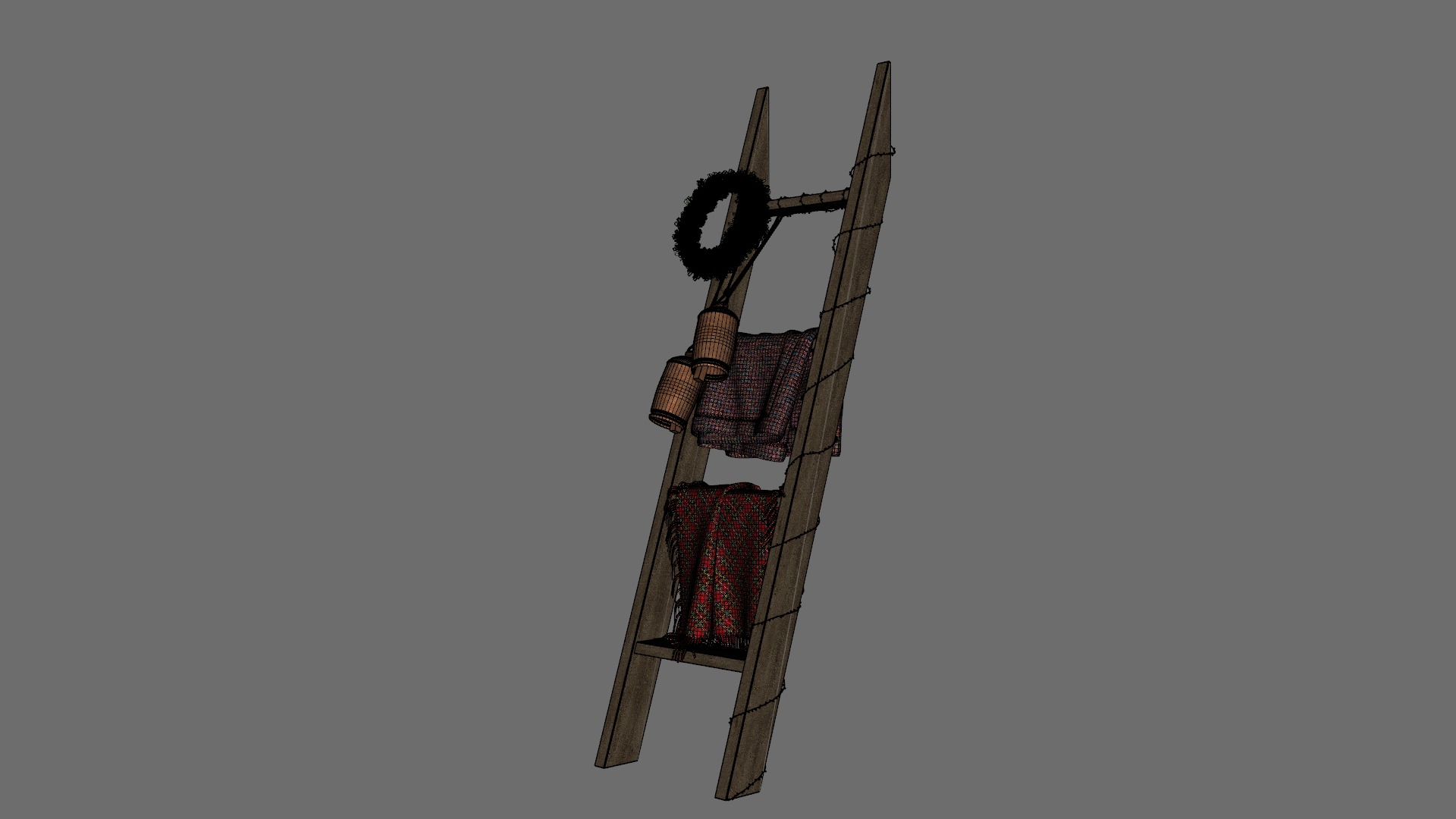 Christmas Ladder  Low-poly 3D model_9