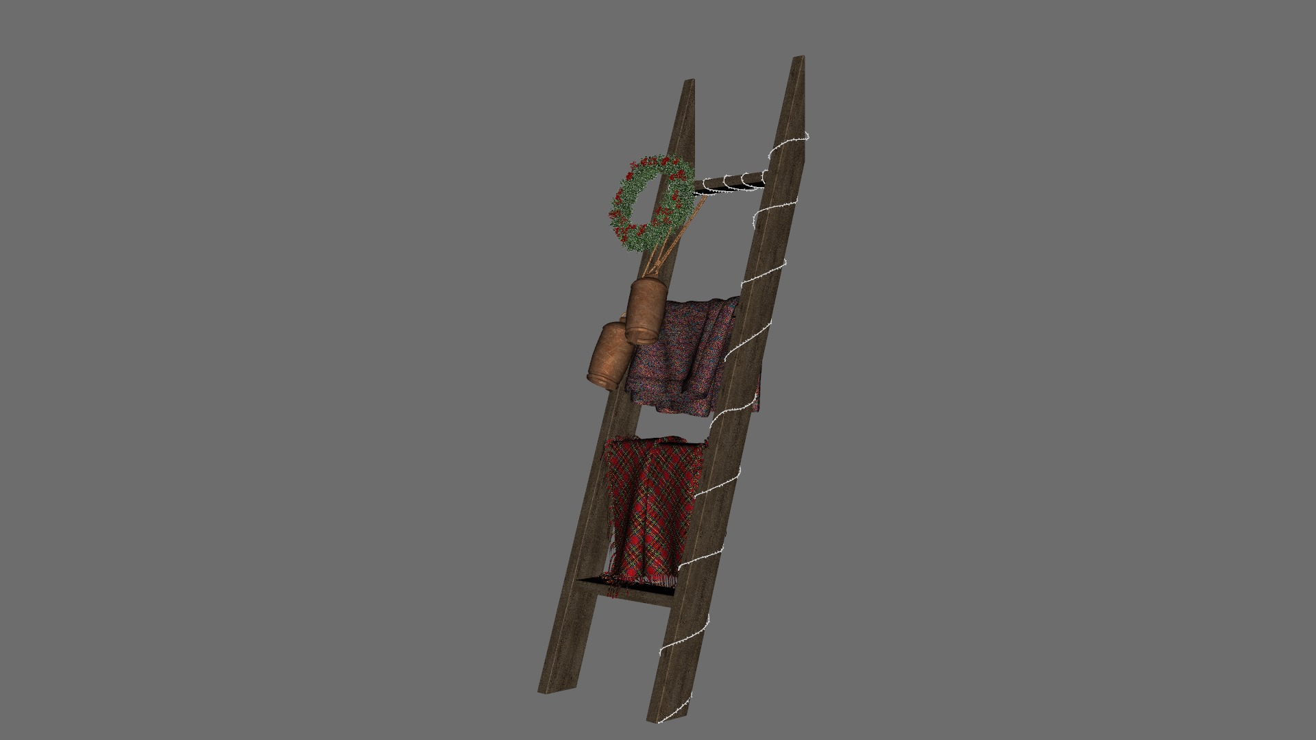 Christmas Ladder  Low-poly 3D model_10