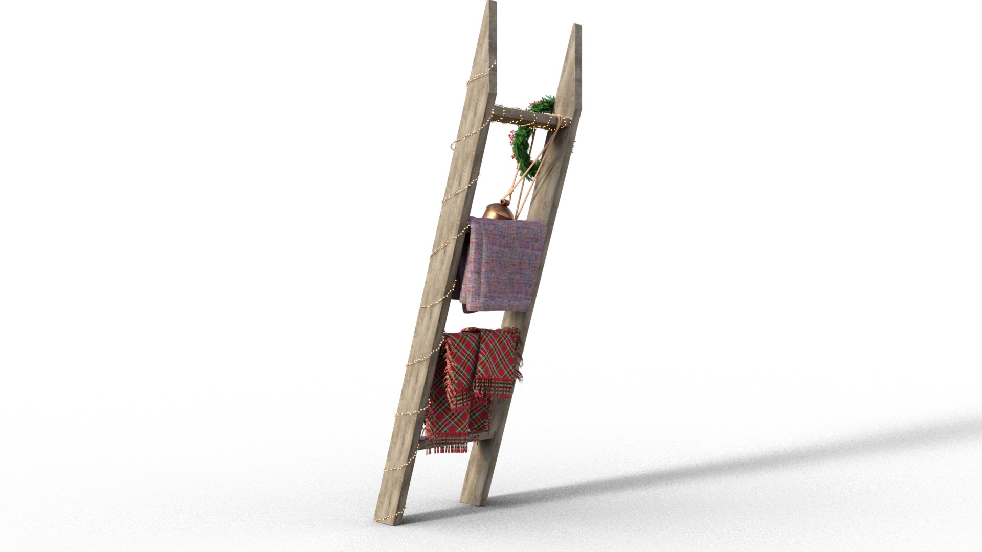 Christmas Ladder  Low-poly 3D model_3