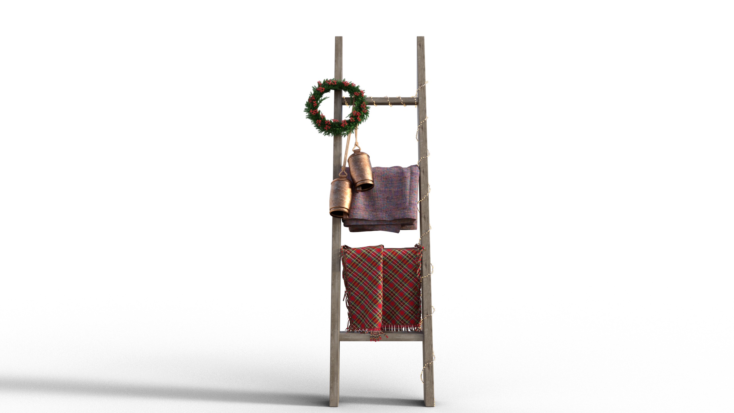 Christmas Ladder  Low-poly 3D model_1