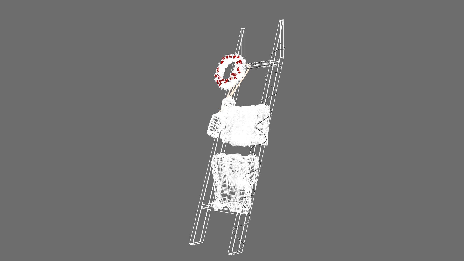 Christmas Ladder  Low-poly 3D model_6