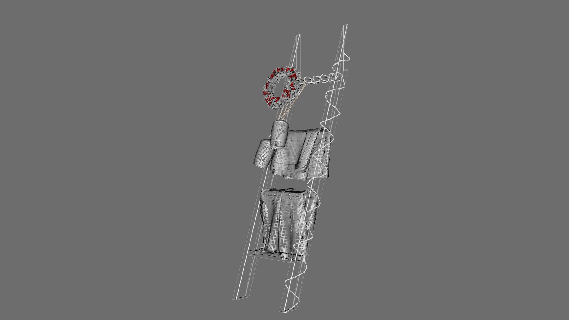 Christmas Ladder  Low-poly 3D model_7
