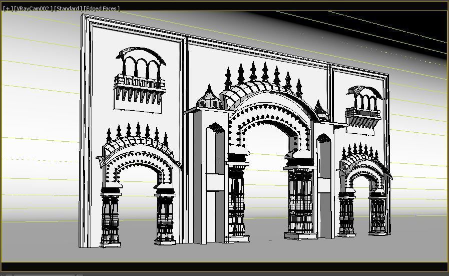 Indian Entry Gate 3D model_9