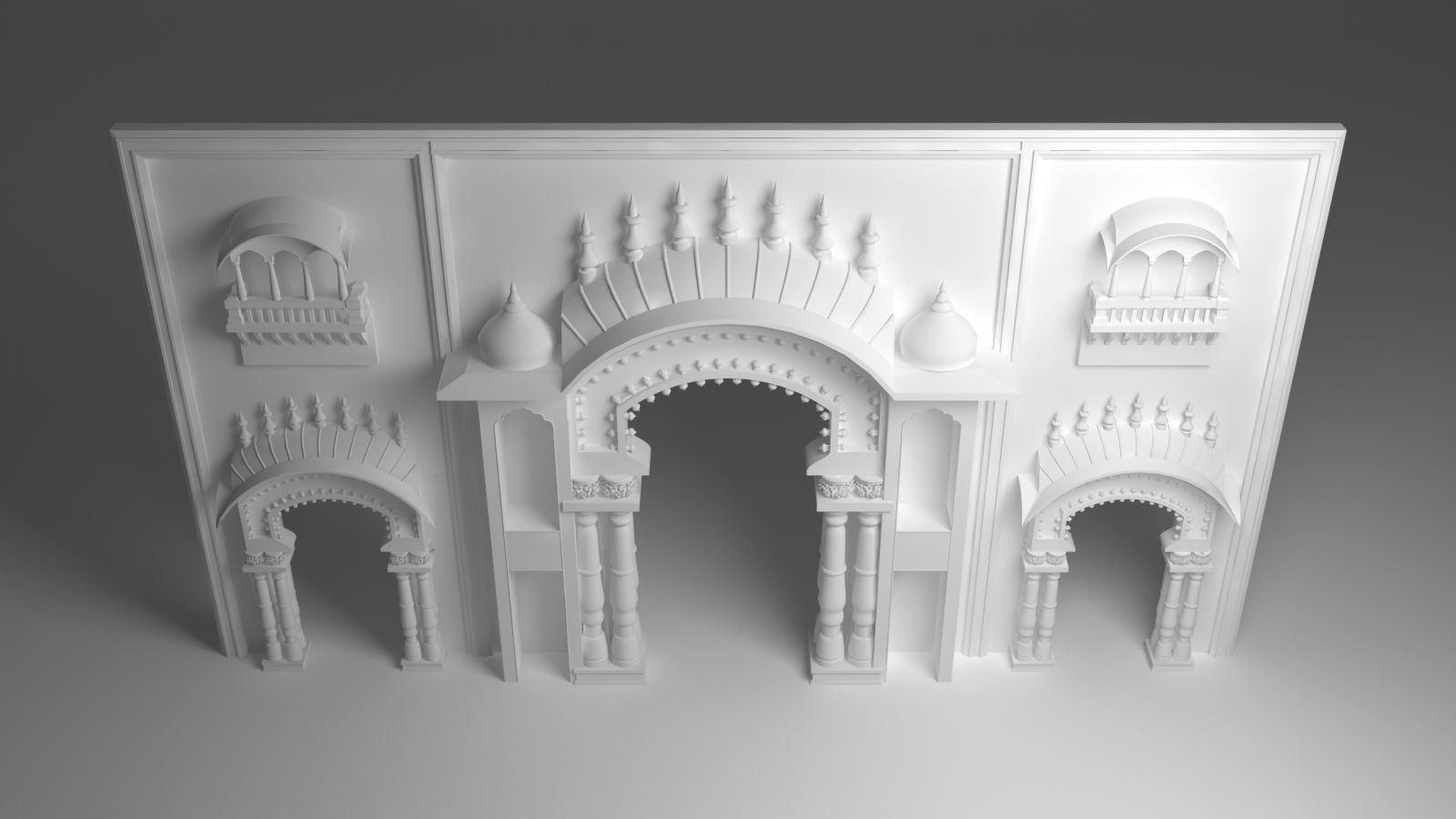 Indian Entry Gate 3D model_7